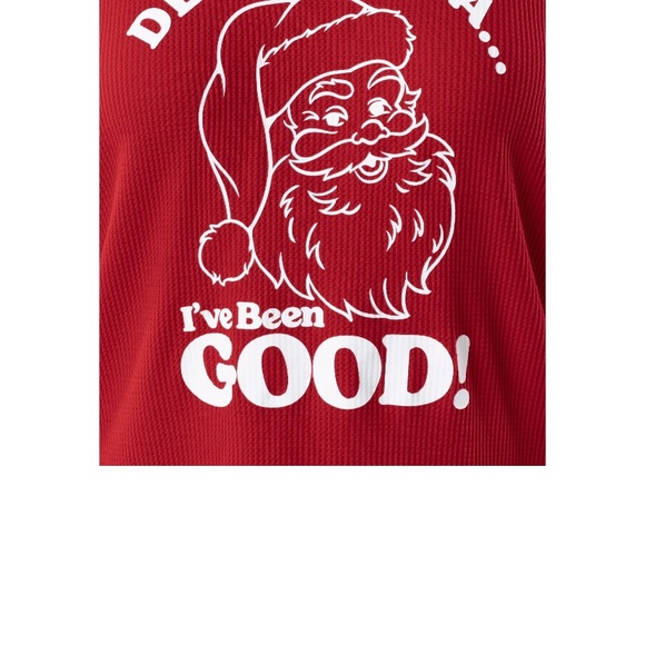 Holiday Time women’s Christmas graphic thermal hoodie; size: Small(4-6) - Picture 6 of 6